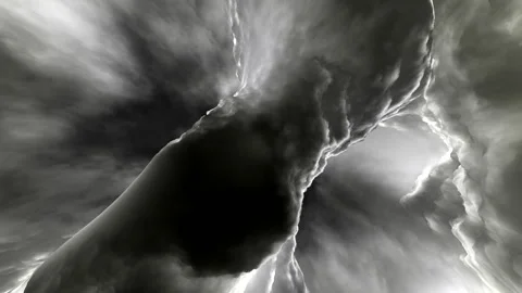 Tornado Creating Dramatic Dark Storm Cloud Vortex Background Stock Footage 341840587