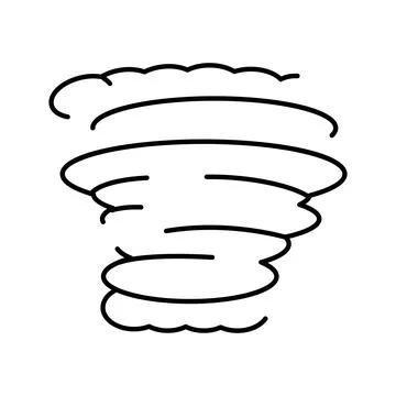 Tornado cyclone hurricane wind icon symbol Stock Illustration