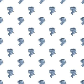 Tornado cyclone seamless pattern presenting weather disaster Illustrazione stock