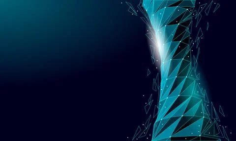 Tornado cyclone swirl 3D render. Isolated texture mesh element. Scary danger Stock Illustration