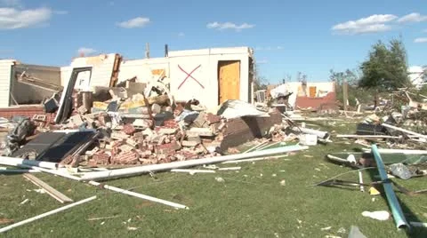 Tornado Damage- April 27, 2011 - Tuscaloosa, Alabama Video stock 11401002