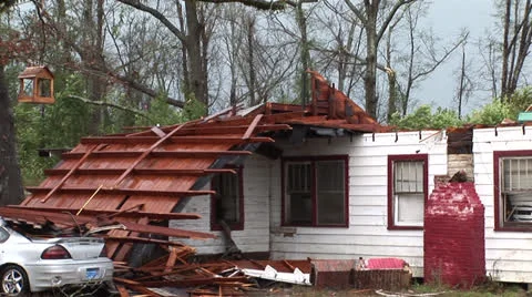Tornado damage Stock Footage 26063357