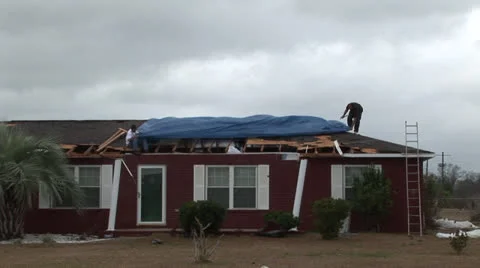 Tornado damage Stock Footage 26064443