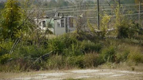 Tornado Damage Home, House Stock Footage 10755707