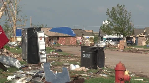 Tornado Damage Moore Stock Footage 36273575