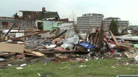 Tornado Damage to Old and New in Missouri Stock Footage 54710592