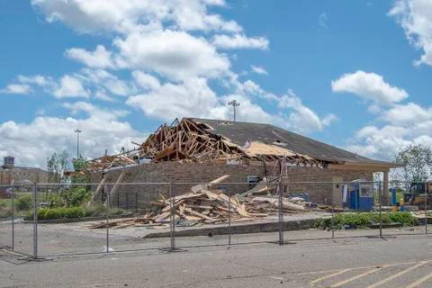 Tornado damage Stock Photos