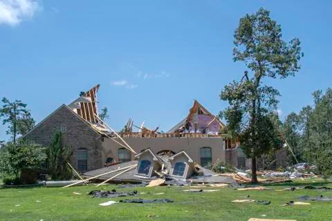 Tornado damage Stock Photos