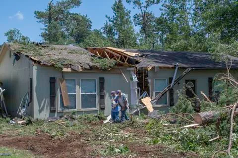 Tornado damage Stock Photos