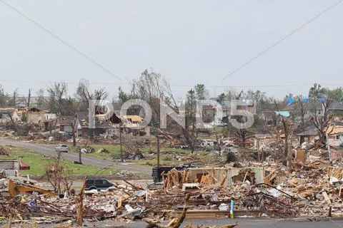 Tornado Damage - Severe Storm Stock Photos