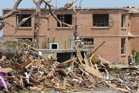 Tornado Damage - Severe Storm Stock Photos