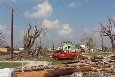 Tornado Damage - Severe Storm Stock Photos