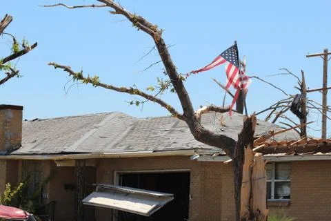 Tornado Damage - Severe Storm Stock Photos