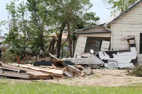 Tornado Damage - Severe Storm Stock Photos