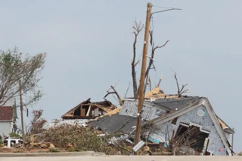 Tornado Damage - Severe Storm Stock Photos