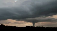 Tornado With Dark Stormclouds Timelapse Stock Footage