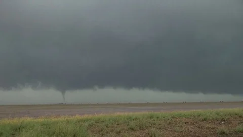Tornado Descends from Thunderstorm Video stock 85680091