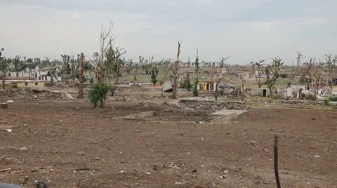 Tornado devestation Stock Footage 7744074