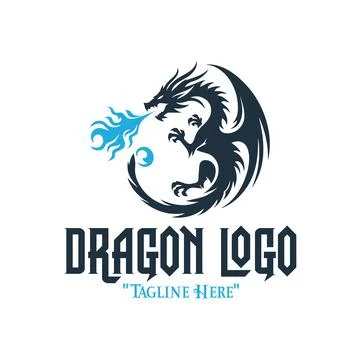 Tornado of the Dragon Logo 스톡 일러스트