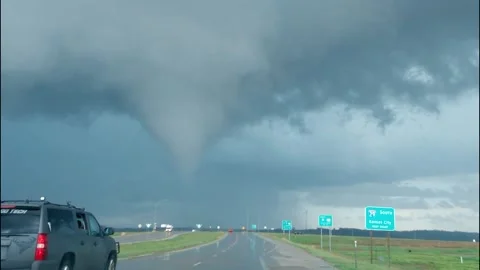 Tornado Driving Dashcam Timelapse Stock Footage 274051191