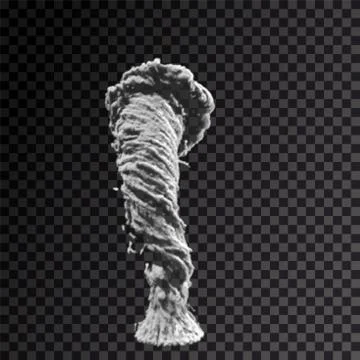 Tornado element Transparent 3d vector Illustrazione stock