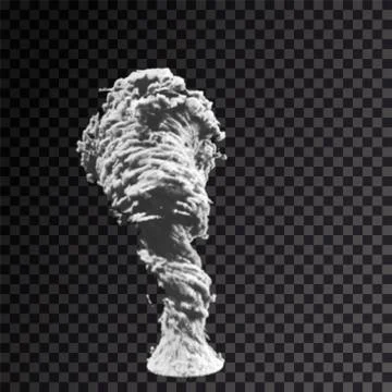 Tornado element Transparent 3d vector Stock Illustration