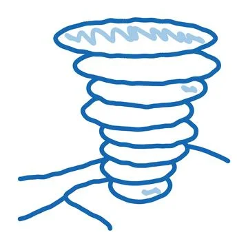 Tornado Field doodle icon hand drawn illustration Stock Illustration