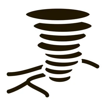 Tornado Field Icon Vector Glyph Illustration Stock Illustration