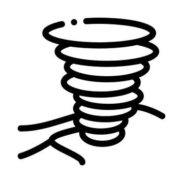 Tornado Field Icon Vector Outline Illustration Stock Illustration