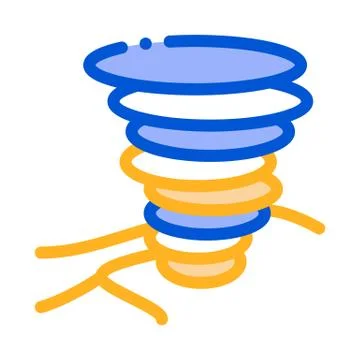Tornado Field Icon Vector Outline Illustration Stock Illustration