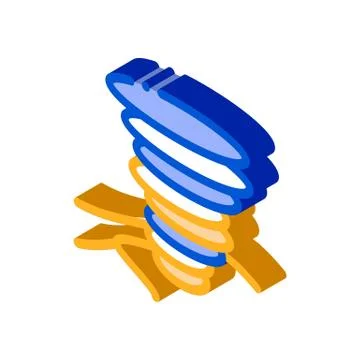 Tornado Field isometric icon vector illustration Stock Illustration