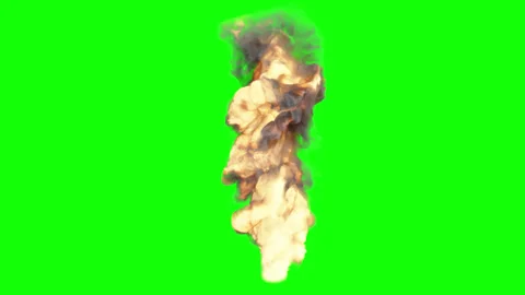 A tornado of fire. a tornado on fire on a green background Stock-Footage 282311782