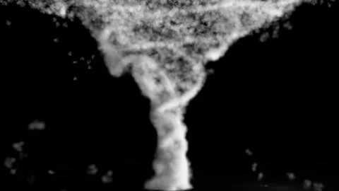 Tornado formation, very intense tornado Stock Illustration