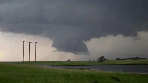 Tornado forming under storm Stock Footage 132848801