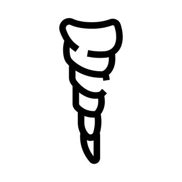 Tornado funnel cloud outline line icon 스톡 일러스트