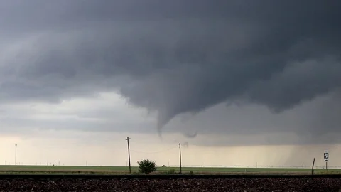 Tornado Funnel Cloud Time lapse Stock Footage 107748124