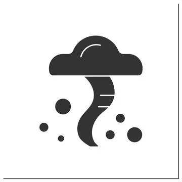 Tornado glyph icon Stock Illustration