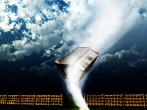 Tornado House Stock Illustration