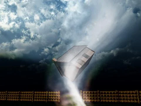 Tornado House Stock Illustration