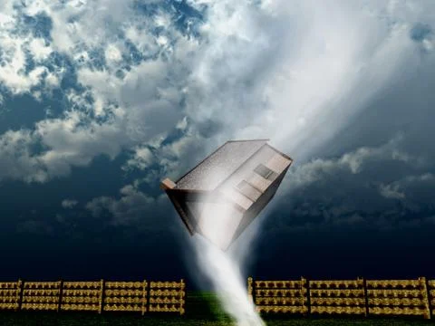 Tornado House Stock Illustration