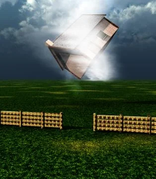 Tornado House Stock Illustration