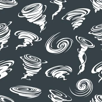 Tornado, hurricane, cyclone seamless pattern Illustrazione stock