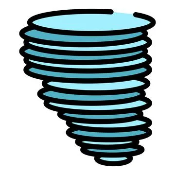 Tornado icon color outline vector Stock Illustration