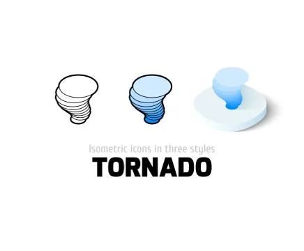 Tornado icon in different style Illustrazione stock