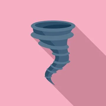 Tornado icon flat . Global climate Stock Illustration