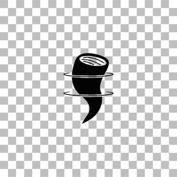Tornado icon flat Stock Illustration