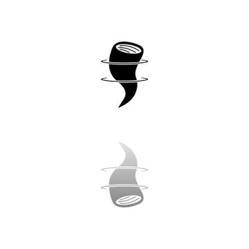 Tornado icon flat Stock Illustration