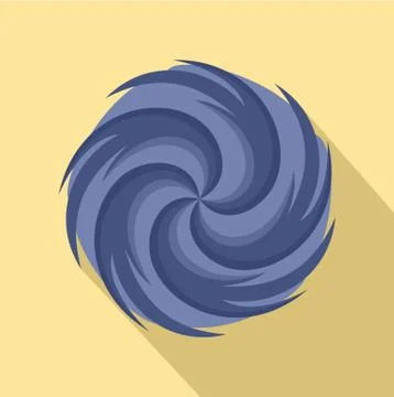 Tornado icon, flat style Stock Illustration