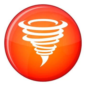 Tornado icon, flat style Stock Illustration
