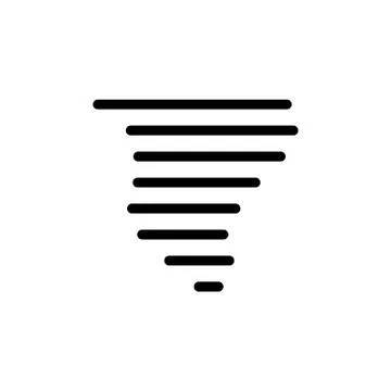 Tornado icon for simple flat style weather ui design Stock Illustration